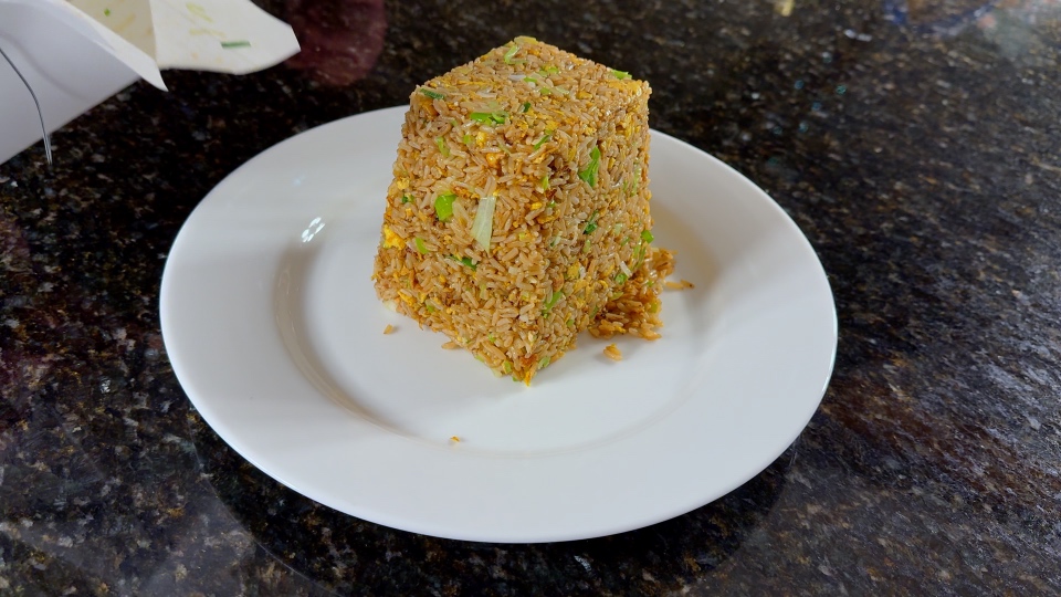 Egg fried rice cube Egg fried rice cube