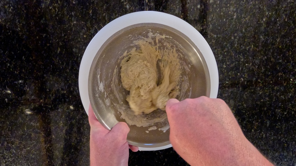 Mixing the dough