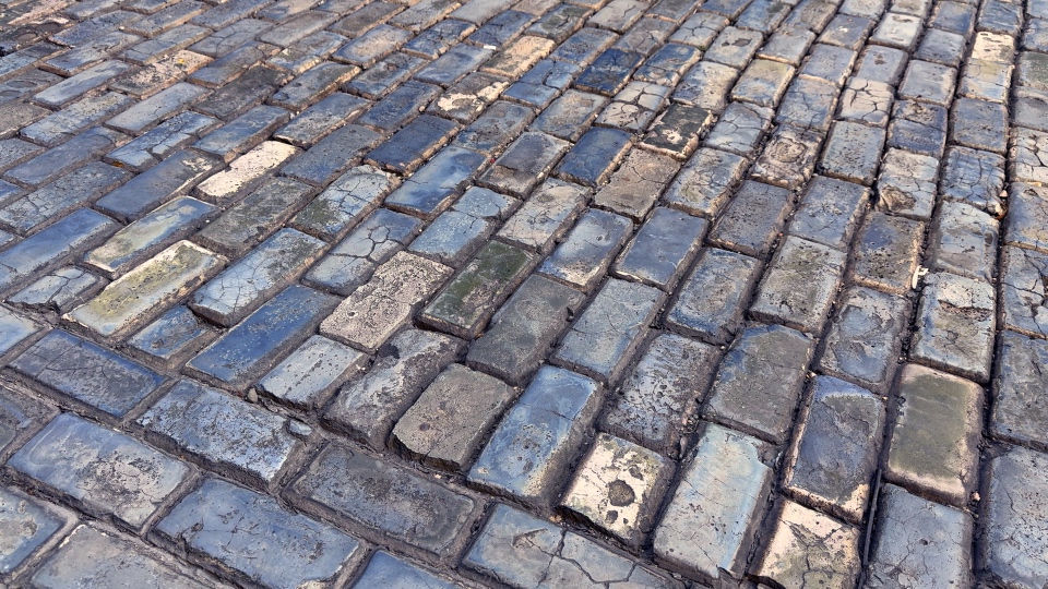 Old San Juan blue cobblestones