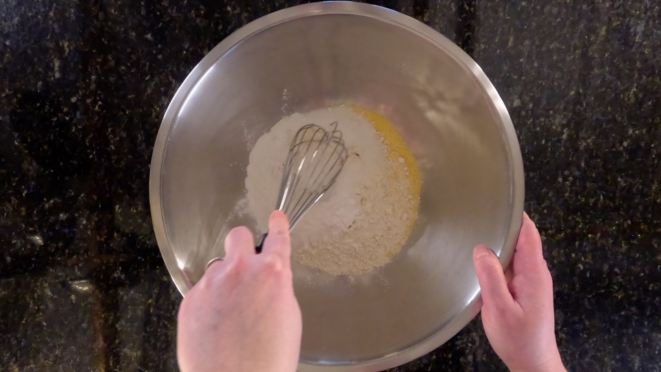 Mixing thr dry ingredients